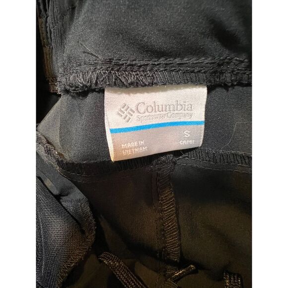 Columbia Black Capri Athletic Pants Performance Stretch Quick Dry Activewear S - Picture 7 of 16